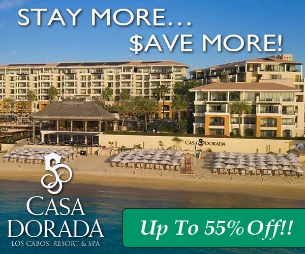 Discounted hotel rooms rates at Casa Dorada in Cabo.