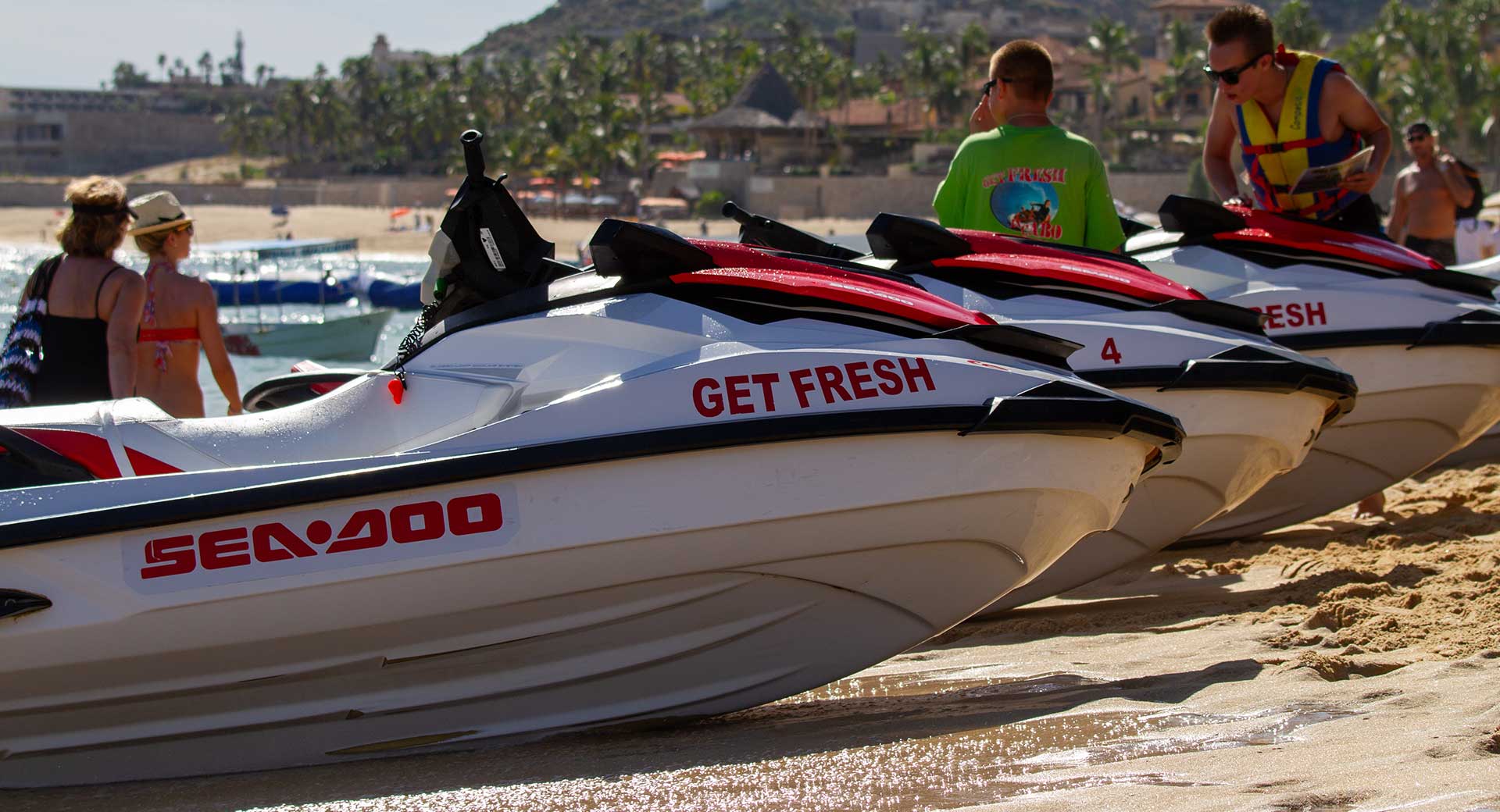 Jetski, watercraft rentals on Medano Beach, Cabo
